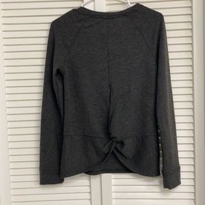 Yogalicious Dark Grey back twist top